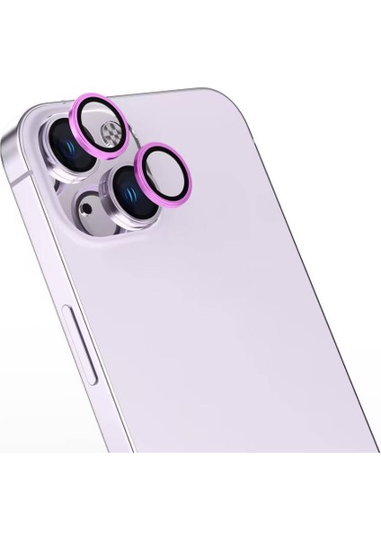 Apple iPhone 16 Plus Zore Cl-15 Parmak Izi Bırakmayan Anti-Reflective Kamera Lens Koruyucu-Pembe