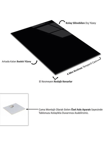 Teknoo- Mor Boyalı Kadın Sanatsal Cam Tablo fırsatları