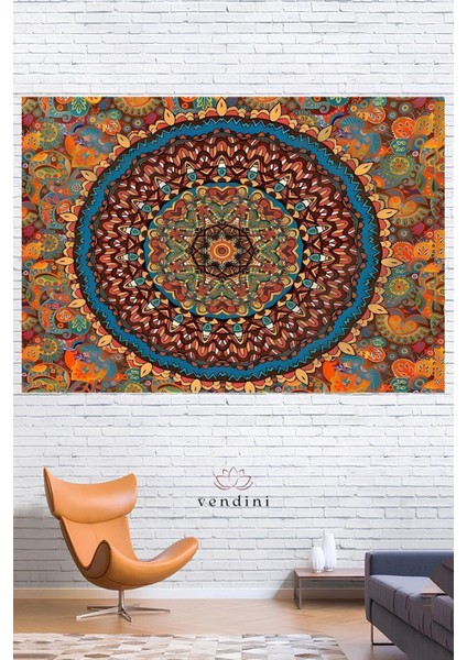 Kaliteli kumaş ve canlı renklerle şık duvar örtüsü, siyah renk seçeneğiyle.