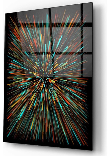 Teknoo- Renkli Işık Patlaması Sanatsal Cam Tablo modelleri