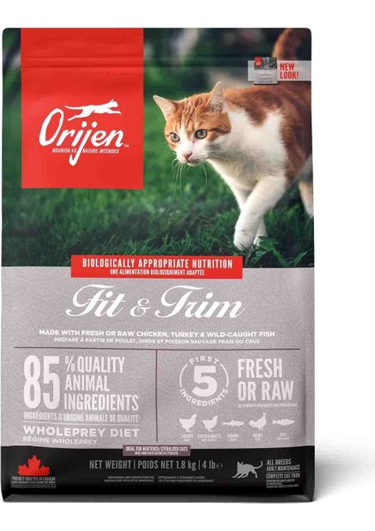 Fit&trim Kilo Problemi Için Tahılsız Kedi Maması 1.8 kg