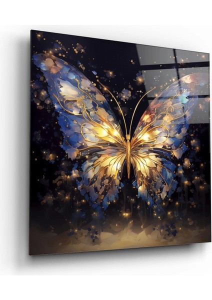 Teknoo- Işıklı Kelebek Sanatsal Cam Tablo indirimleri