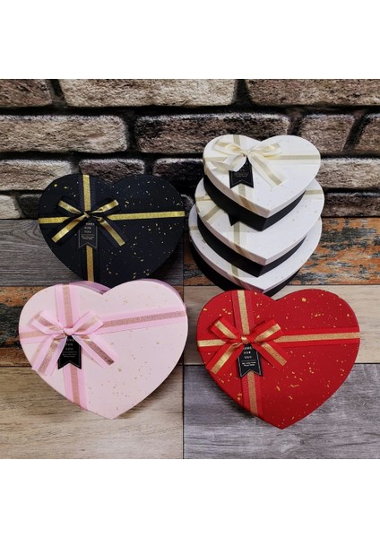 3'lü Kalp Hediye Kutu