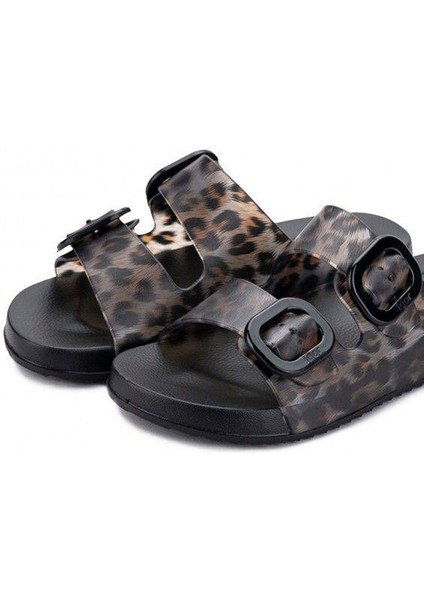 İgor Habana Brillo Kadın Terlik Leopar Siyah Negro S10336-002 modelleri