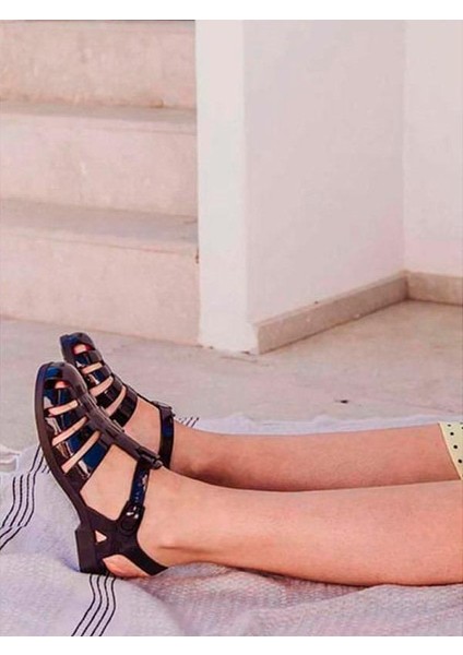 Biarritz Brillo Kadın Sandalet Ayakkabı Negro S10258-002 V10