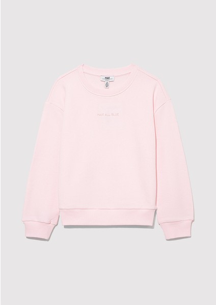 Organik Pamuklu Pembe Basic Sweatshirt7S10043-88133