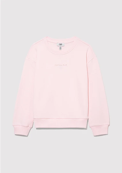 Organik Pamuklu Pembe Basic Sweatshirt7S10043-88133