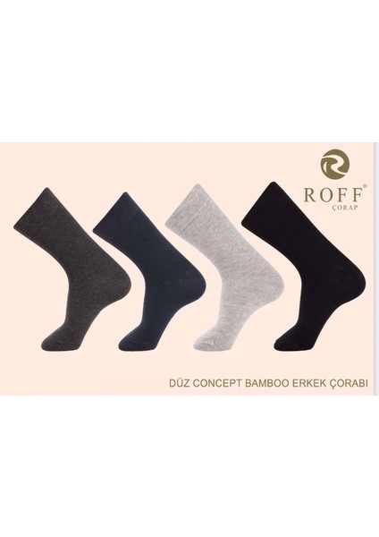 Erkek Bamboo Soket Düz Çorap 14009 - 12 Adet fiyatları
