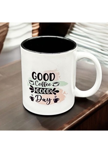 Good Coffee God Day Yazılı Baskılı Kupa