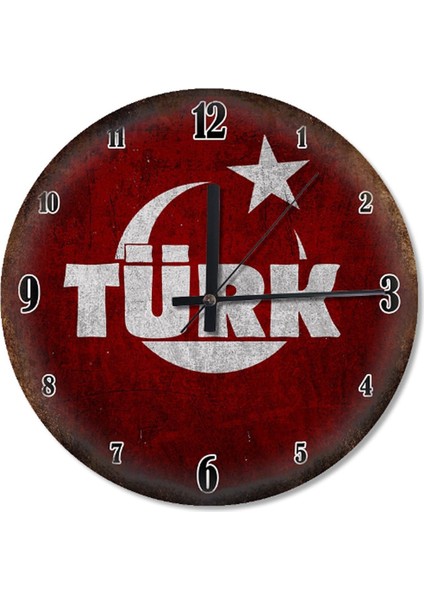 30 cm Çok Renkli Yuvarlak Duvar Saati, Sessiz ve Şık Tasarım