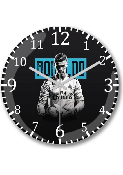 Cristiano Ronaldo Melhor Do Mundo Duvar Saati Bombeli Gercek Cam
