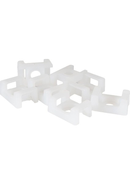 Vidalı Kroşe 16 x 10 x Ø5 mm - Beyaz - 50 Adet