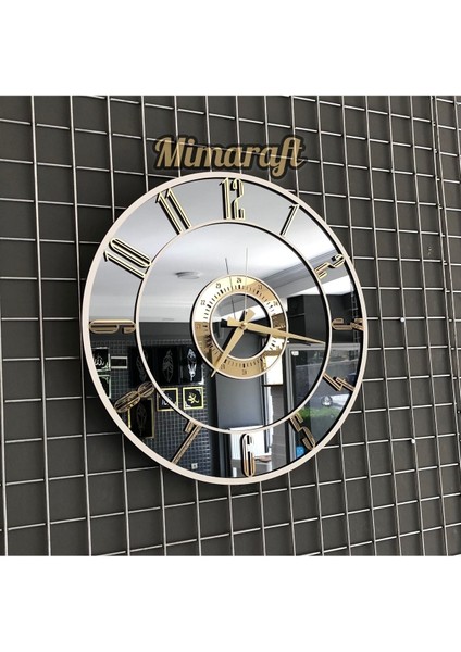 Gerçek Aynalı Duvar Saati (Pleksi Değildir !)40 cm