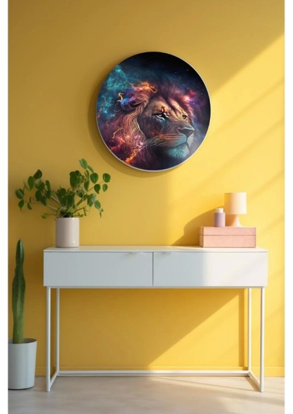 Teknoo- Yuvarlak Sanatsal, Dekoratif Baskı Cam Tablo 171