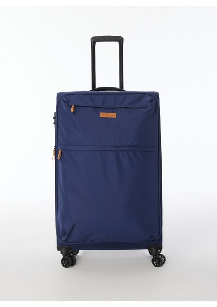 Lacivert Unisex 36X55X22 cm Büyük Boy Çekçekli Kumaş Valiz 028 Büyük