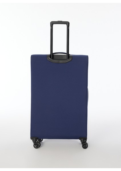 Lacivert Unisex 36X55X22 cm Büyük Boy Çekçekli Kumaş Valiz 028 Büyük modelleri