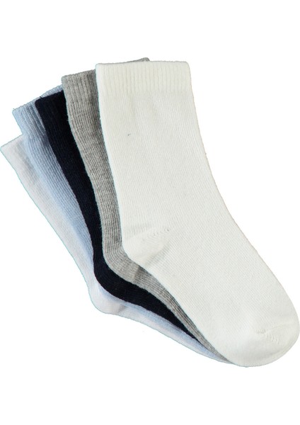 Erkek Çocuk 5'li Çorap 2-11 Yaş Beyaz fiyatları