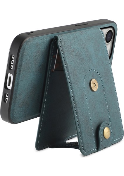 iPhone 16 Pro Manyetik Kılıf Ayrılabilir Kart Tutucu Kickstand Telefon Kapağı-Mavi Için Telefon Kılıfı Düşme Koruma Kılıfı (Yurt Dışından)