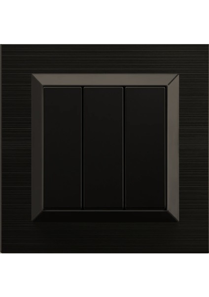 Quantum Siyah 3'Lü Anahtar (ovivo) Çerçeve Dahildir