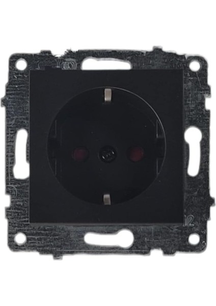 Quantum Siyah Çocuk Korumalı Topraklı Priz Çerçeve Hariçtir.