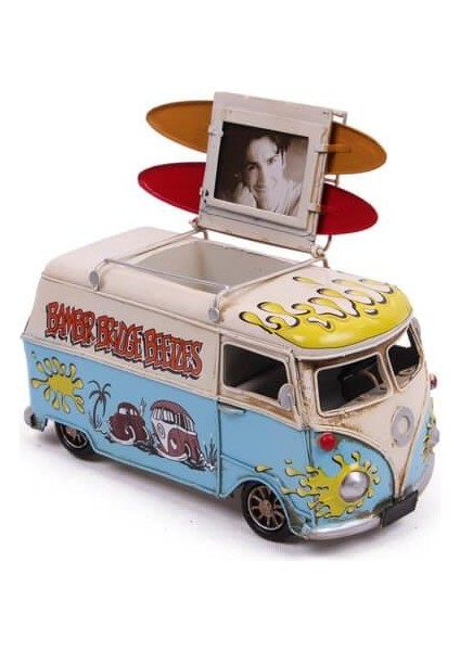 Dekoratif Metal Minibüs Kalemlik ve Çerçeveli fiyatları