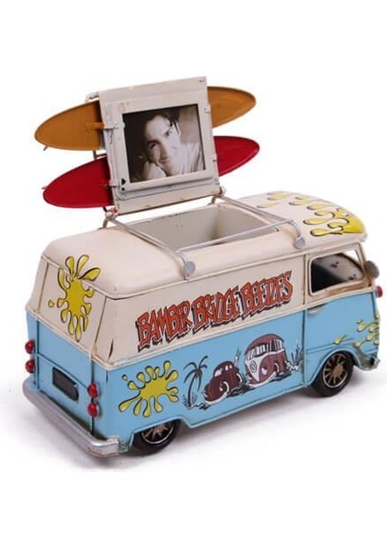 Dekoratif Metal Minibüs Kalemlik ve Çerçeveli modelleri