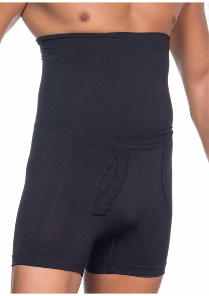 Göbek Toparlayıcı Sıkılaştırıcı Yüksek Bel Erkek Boxer Korse Siyah fiyatları