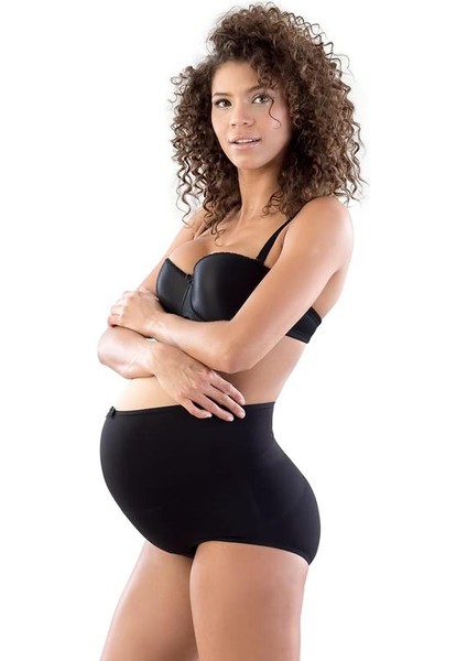 Toparlayıcı Etkili Kadın Hamile Koton Külot Korse 2810 Siyah