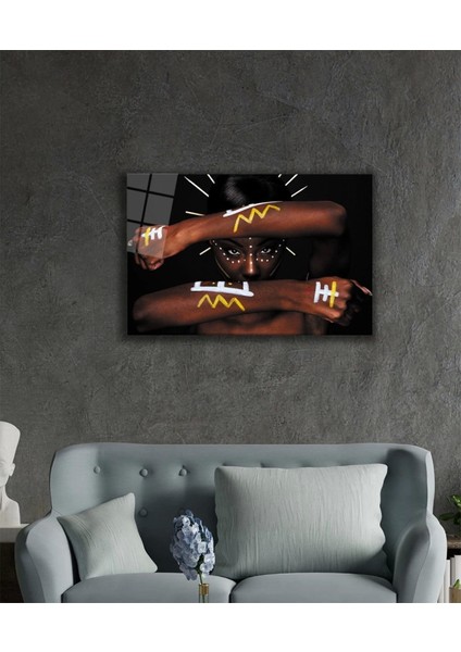 Teknoo- Kadınlar Siyahi Kadın Ses Cam Tablo fiyatları