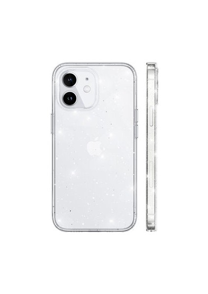 iPhone 12 Kılıf Simli Yapılı Şık Vixy Premium Kapak