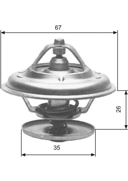 Termostat 80C / Bmw E30-E34-E36-320-325-520-525-M20-M50 / 11531713040-TX2780D