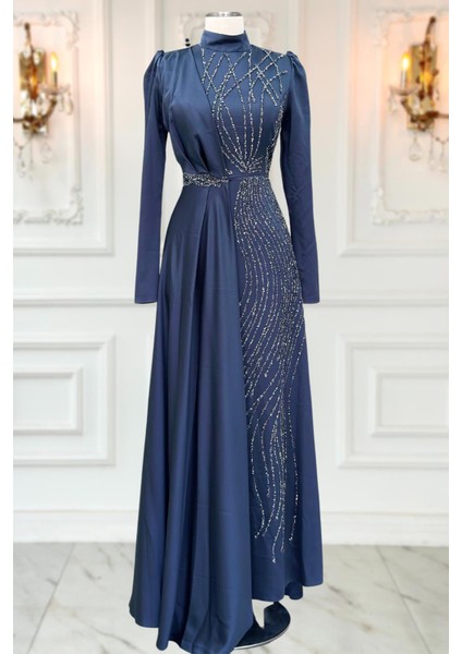 Leyal Tesettür Abiye Antrasit