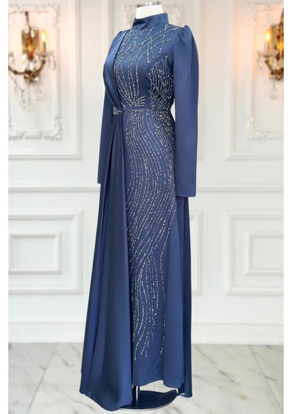 Leyal Tesettür Abiye Antrasit modelleri