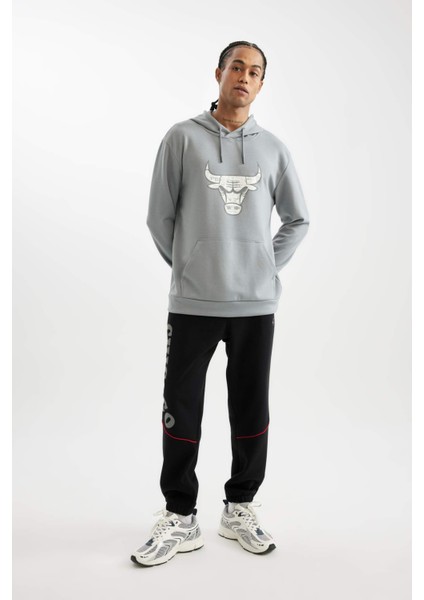 Fit NBA Chicago Bulls Jogger Eşofman Altı Standart Fit Cepli Düz Paça C9274AX24AU