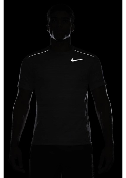 Miler Dri Fit Running Tee Grey Reflektörlü Koşu Antrenman Tişörtü Gri fırsatları