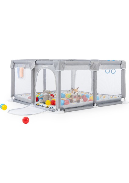 Playard Güvenli Bebek ve Çocuk Oyun Alanı Oyun Parkı 120X120 Oyun Matı Topları ve Yataklı