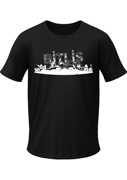 Bitlis Temalı Tşört Bisiklet Yaka Yazlık Ünisex T-Shirt