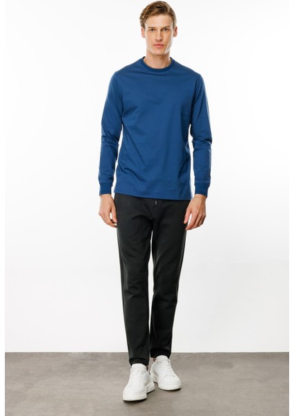 Erkek Sıfır Yaka Basic Uzun Kollu Pamuklu T-Shirt Parlement fiyatları