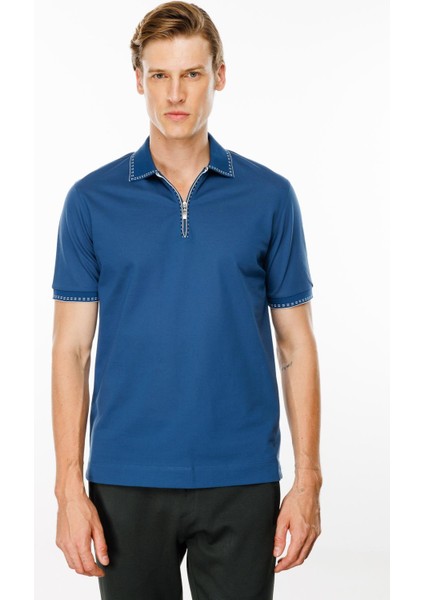 Erkek Polo Yaka Yakası Fermuarlı T-Shirt Parlement fırsatları