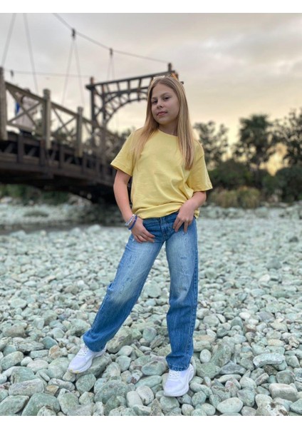 Çocuk Bol Paça Kot Pantolon fiyatları