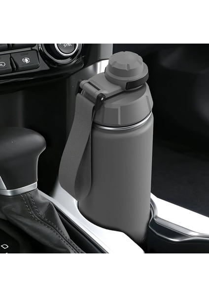 1 Hand Leak-Proof Sızdırmaz Çelik Termos 500 ml Grey ST-209