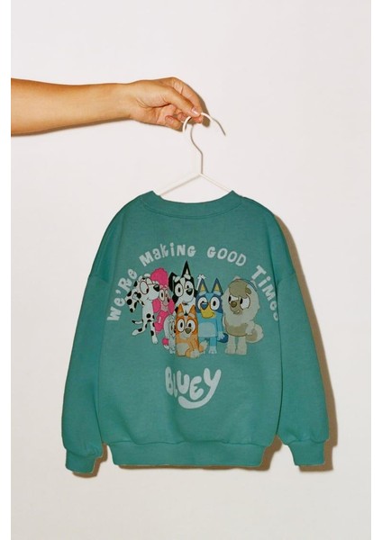 Bluey Karakter Baskılı Kanguru Cep Detaylı Takım fiyatları