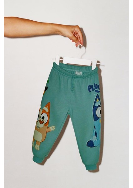 Bluey Karakter Baskılı Kanguru Cep Detaylı Takım modelleri