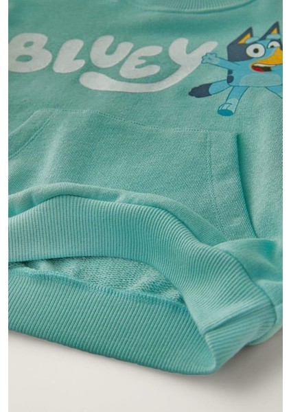 Bluey Karakter Baskılı Kanguru Cep Detaylı Takım fırsatları