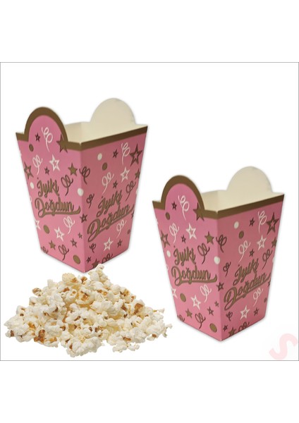 Iyi Ki Doğdun Pembe Mısır Kutusu - 8 Adet