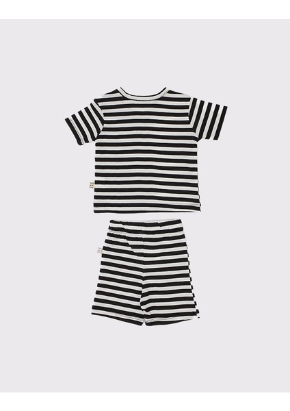 Bebek Pamuk Çizgili Şort Takımı fiyatları