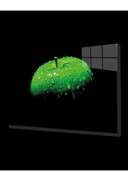 Teknoo- Yeşil Elma Cam Tablo Green Apple