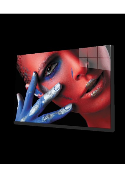 Teknoo- Kadınlar Yüz Üzerinde Renklendirme Cam Tablo