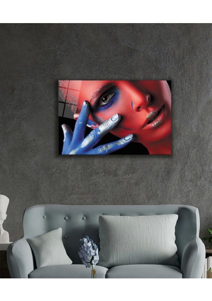 Teknoo- Kadınlar Yüz Üzerinde Renklendirme Cam Tablo fiyatları