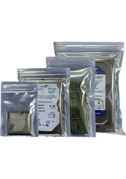 Antistatik Kilitli ve Şeffaf Esd Poşet - 100 Adet - 18X26CM fırsatları